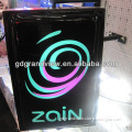 Stainless steel lighting advertising square rotating led signage